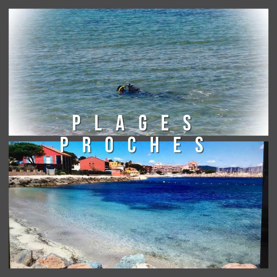 Studio Port D'Hyeres Vue Mer Et Iles De Porquerolles Et Port-Cros エクステリア 写真